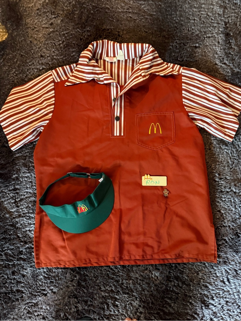 Vintage McDonald’s Uniform Shirt & Accessories